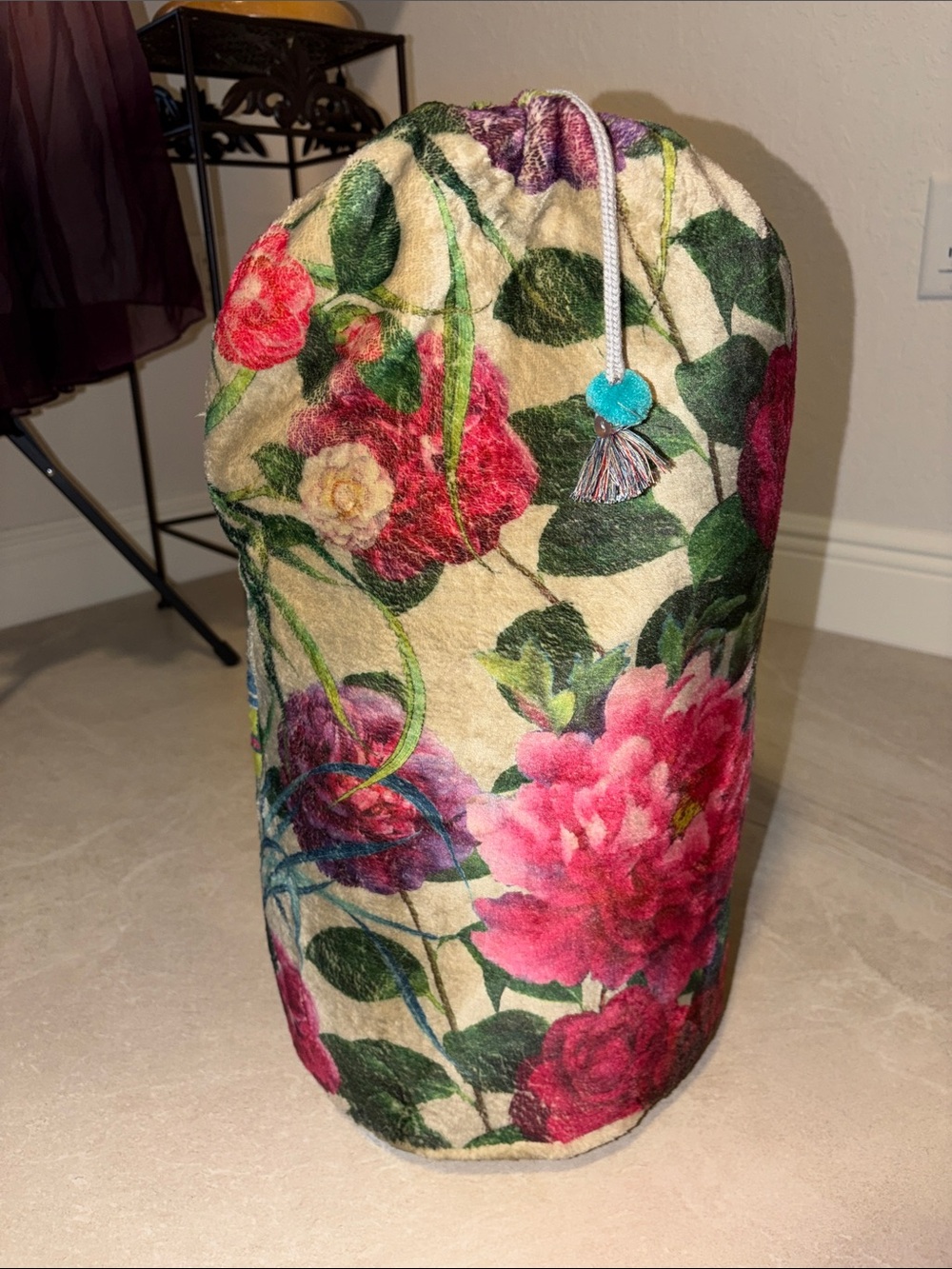 Johnny Was Blanket with Boho Drawstring Bag - Picture 3 of 7